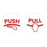 Signs ByLITA Circle Push and Pull Door Signs (Hands Vectors) Door Sign