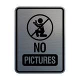 Signs ByLITA Portrait Round No pictures Wall or Door Sign