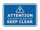 Signs ByLITA Classic Framed Attention: Machinery in Operation - Keep Clear Door or Wall Sign Easy Installation | Health And Safety | Building And Warning Signs