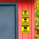 Square Plus Warning CCTV In Operation Wall or Door Sign | Home and Business Security