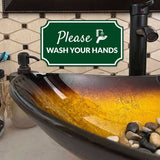 Notched Standard Please Wash Your Hands Wall or Door Sign