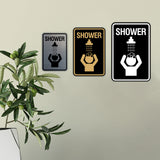 Signs ByLITA Portrait Round Shower (Single) Wall or Door Sign