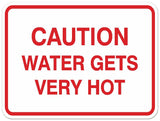 Signs ByLITA Classic Framed CAUTION WATER GETS VERY HOT Door or Wall Sign Durable Plastic | Easy Installation | Elegant Design