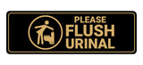 Signs ByLITA Standard Please Flush Urinal Wall or Door Sign