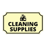 Notched Standard Cleaning Supplies Wall or Door Sign | Facilities and Rooms Sign