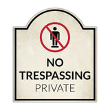 No Trespassing Private' Headstone - Wall or Door Signs ? Access & Control Sign