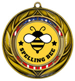 All Quality Wreath Design Spelling Bee Medal | Competition | High Quality Metal Medal - 1st, 2nd, 3rd Place