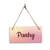 Pantry 5x10 Hanging Plus Wall or Door Sign | Rustic Twine | Range of Vibrant Decor Styles | Room Signs For Home and Business