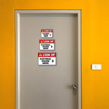 Classic Framed Plus Look Up – Electrical Hazard Above Door or Wall Sign | Miscellaneous Warning Signs - Industrial & Construction