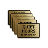 Signs ByLITA Classic Framed, Quiet Hours 10 pm to 8 am Wall or Door Sign (Multipacks)