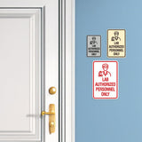 Portrait Round Lab Authorized Personnel Only Wall or Door Sign