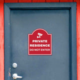 Private Residence Do Not Enter' Headstone - Wall or Door Signs ? Access & Control Sign