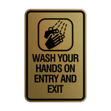 Signs ByLITA Portrait Round Wash your hands on entry and exit Wall or Door Sign