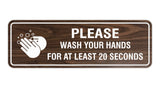 Standard Please Wash Your Hands For At Least 20 Seconds Sign