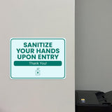 Classic Framed Plus Sanitize Your Hands Upon Entry – Thank You! Door or Wall Sign | Medical Facility Greeting & Reception
