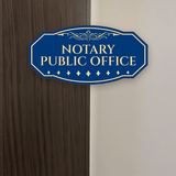 Victorian Plus Notary Public Office Wall or Door Sign | Legal and Courtroom Decoration