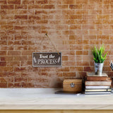 Trust The Process 5x10 Hanging Plus Wall or Door Sign | Religious Home Decor