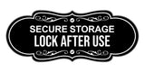 Signs ByLITA Designer Secure Storage Lock After Use Wall or Door Sign