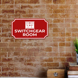 Notched Standard Switchgear Room Wall or Door Sign | Electrical - Commercial Safety & Facility Signs