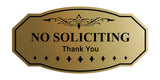 Victorian NO Soliciting Thank You Wall or Door Sign