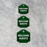 Heritage Plus Welcome Guests Wall or Door Sign | Public Spaces Signage