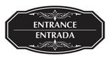 Signs ByLITA Victorian Entrance-Entrada Bilingual Wall or Door Sign