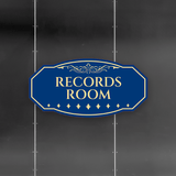 Victorian Plus Records Room Wall or Door Sign | Legal and Courtroom Decoration