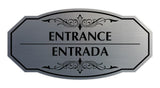 Signs ByLITA Victorian Entrance-Entrada Bilingual Wall or Door Sign
