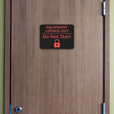 Classic Framed Plus Equipment Locked Out - Do Not Start Door or Wall Sign | Safety and Maintenance