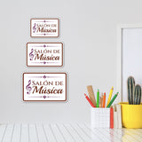Classic Framed Plus Salón de Música — Music Room Door or Wall Sign | Spanish - Church Room & Area Signs