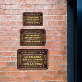 Classic Framed Plus Spanglish: cuando you can't find la palabra en un idioma so you fill it con la otra Door or Wall Sign | Funny Spanish Signs For Stores & Businesses