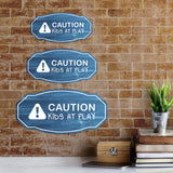 Victorian Plus Caution: Kids at Play Wall or Door Sign | Neutral