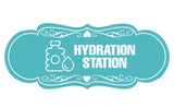 Designer Plus Hydration Station Wall or Door Sign | Business & Public Signage
