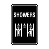 Signs ByLITA Portrait Round Showers (Multiple) Wall or Door Sign