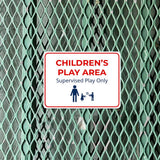 Classic Framed Plus Children’s Play Area – Supervised Play Only Door or Wall Sign | Child Safety Business Signs