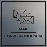 Signs ByLITA Square Mail Door or Wall Sign | Spanish Bilingual Business and Office Signs