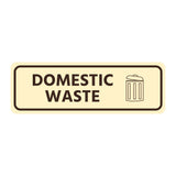 Signs ByLITA Standard Domestic Waste Door or Wall Sign Durable ABS Plastic | Laser Engraved | Easy Installation | Elegant Design