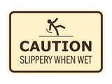 Signs ByLITA Classic Framed Caution: Slippery When Wet Door or Wall Sign Easy Installation | Health And Safety | Building And Warning Signs