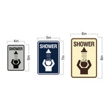 Signs ByLITA Portrait Round Shower (Single) Wall or Door Sign