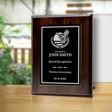 Thank You For Your Service Military and First Responders Customizable Award Plaque | Patriotic Recognition of Achievement and Service Personalizable Plaques