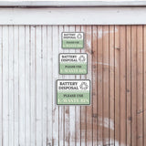 Classic Framed Plus Battery Disposal Please Use E-Waste Bin Door or Wall Sign | Waste Disposal Etiquette