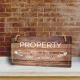 Security & Surveillance | Rustic Oak Wood 5 x 10" Hanging Signs