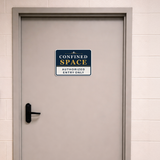Classic Framed Plus Confined Space — Authorized Entry Only — Wall or Door Sign | Specialist Room - Sign