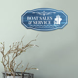 Victorian Plus Boat Sales & Service Wall or Door Sign | Harbor Marina Signage