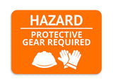 Classic Framed Plus Hazard - Protective Gear Required Door or Wall Sign | Safety and Maintenance