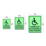 Portrait Round Plus Handicap Accessible Restroom Wall or Door Sign | General Kitchen and Food-related