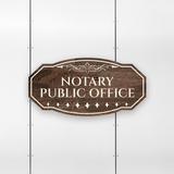 Victorian Plus Notary Public Office Wall or Door Sign | Legal and Courtroom Decoration