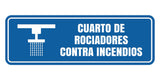 Signs ByLITA Standard Cuarto de Rociadores contra incendios Wall or Door Sign | Spanish Fire Safety Signs