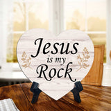 Reflective Religious Quote Signs Heart Table Sign with Acrylic Stand (6x5")