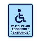 Portrait Round Plus Wheelchair Accessible Entrance Wall or Door Sign | General Kitchen and Food-related